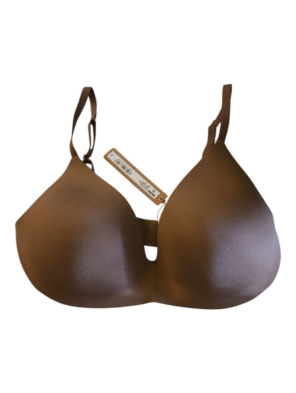 NWT SKIMS Wireless Form Push Up Plunge Bra Seamless Tan Jasper 34D